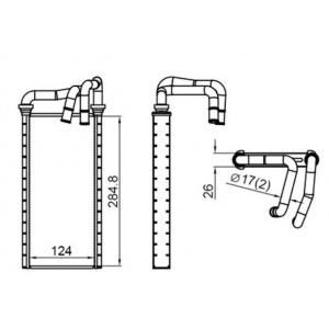 Радиатор отопителя салона Хино 300 (Евро-4/5) <GSParts>